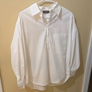 NWT Tahari White Casual Button Down Shirt